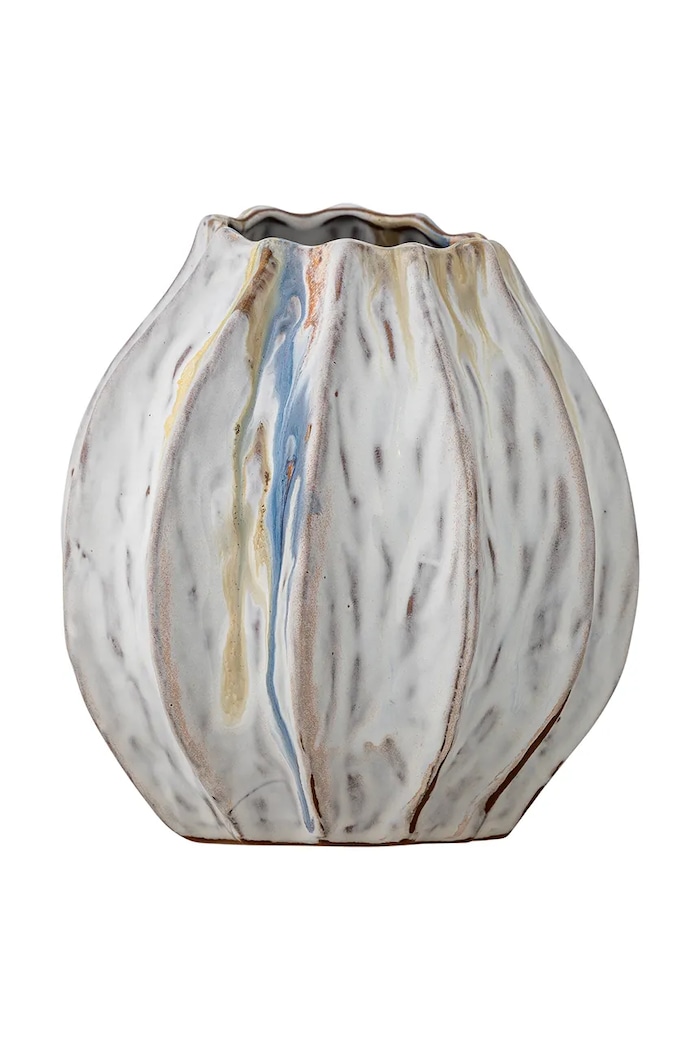 Bloomingville Wazon dekoracyjny z kamionki 17 x 18 cm beżowy 82073181