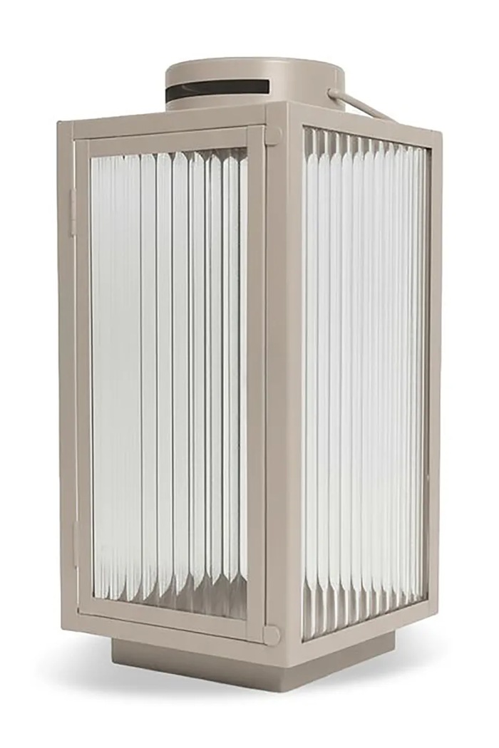 Sagaform Latarenka dekoracyjna ze stali 16 x 16 x 35 cm beżowy 5018820