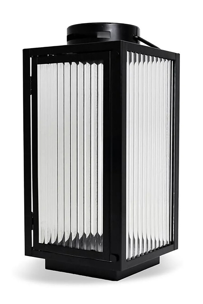 Sagaform Latarenka dekoracyjna ze stali 16 x 16 x 35 cm czarny 5018818