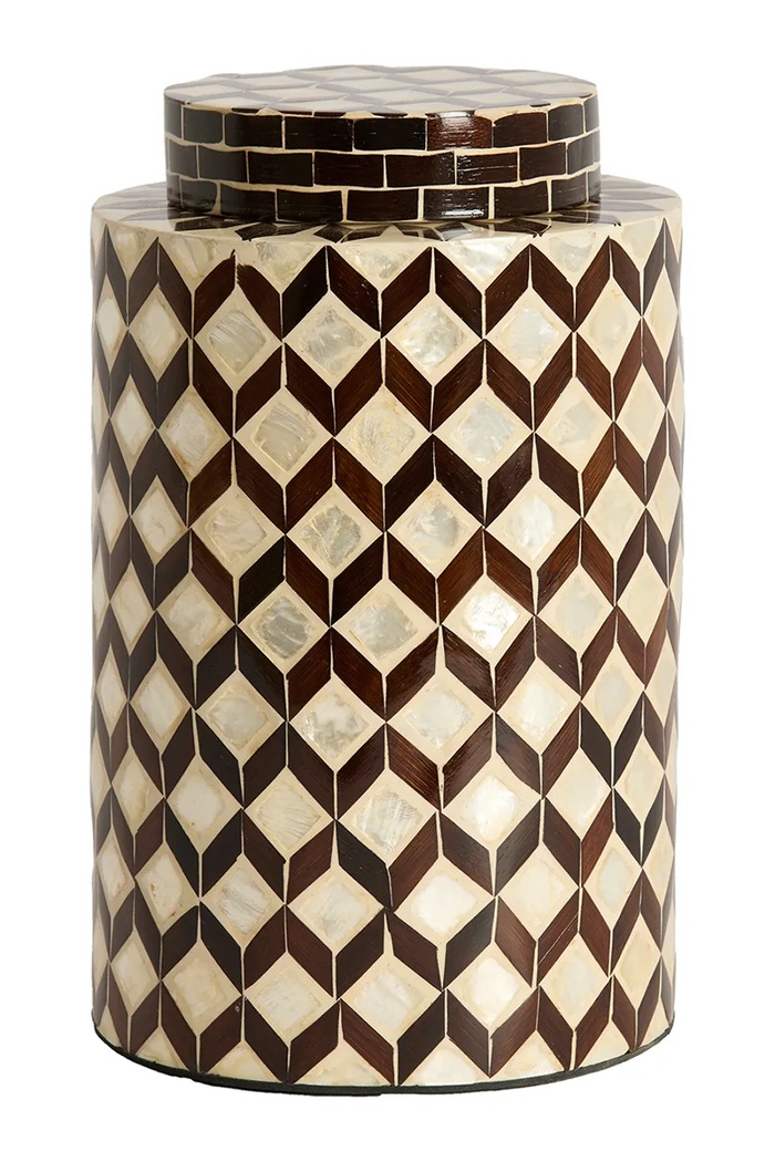 Light & Living wazon dekoracyjny z drewna bambusowego 16 x 26,5 cm brązowy 5783843