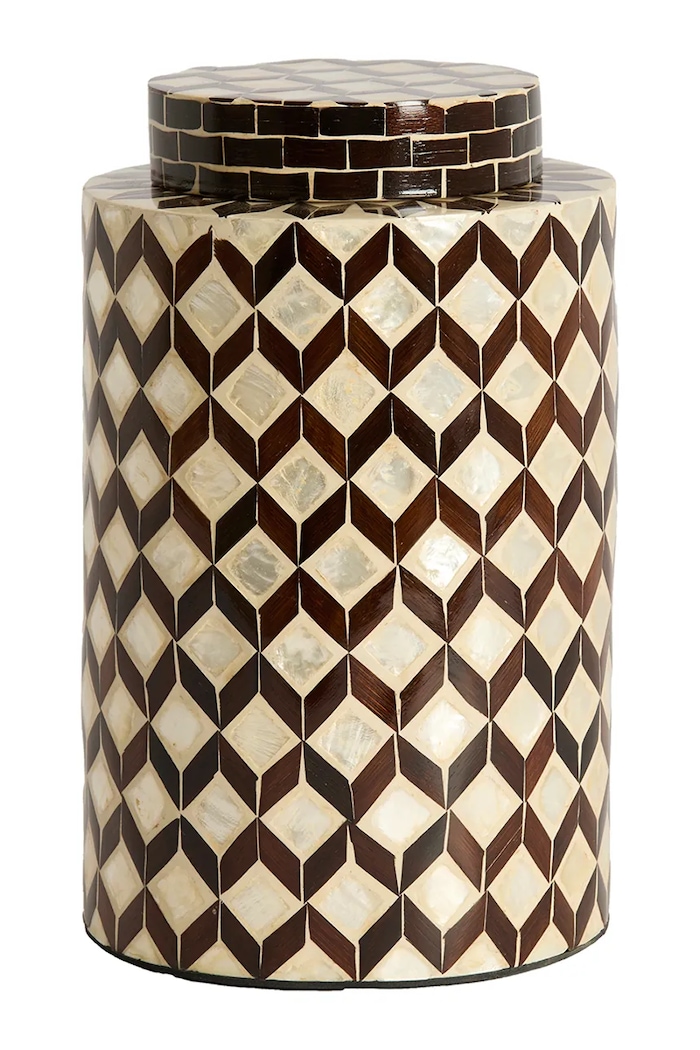 Light & Living wazon dekoracyjny z drewna bambusowego 16 x 26,5 cm brązowy 5783843