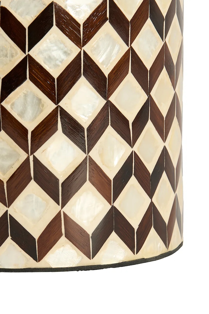 Salon i sypialnia Light & Living wazon dekoracyjny z drewna bambusowego 16 x 26,5 cm 5783843 brązowy