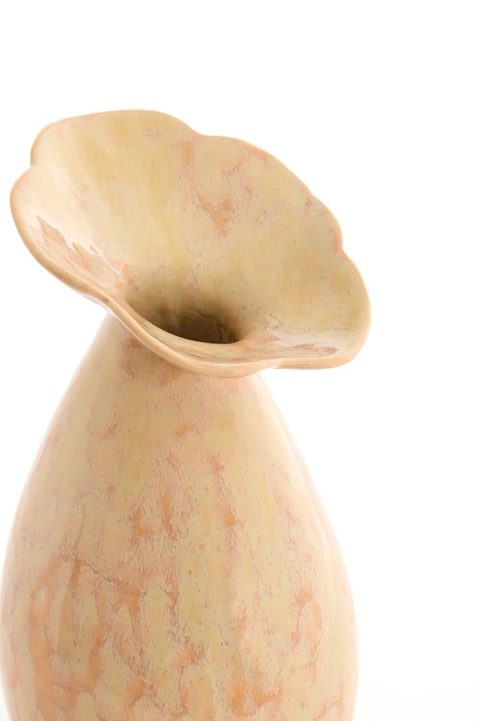 Salon i sypialnia Light & Living wazon dekoracyjny z ceramiki 15,5 x 29 cm 5774590 beżowy