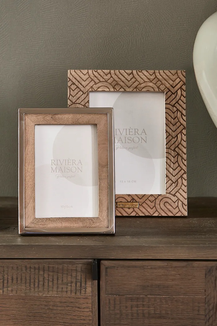 Riviera Maison ramka na zdjęcie dekoracyjna z drewna mango 15 x10 cm 539160 szary AA00