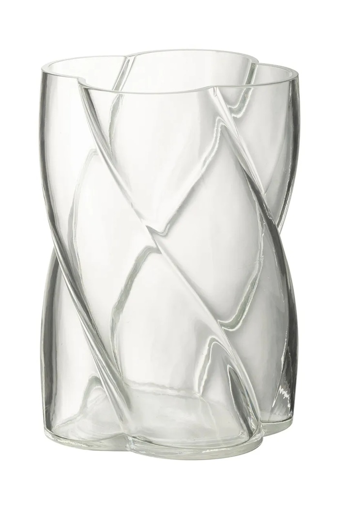 J-Line wazon dekoracyjny ze szkła 13,5 x 19 cm transparentny 54623.
