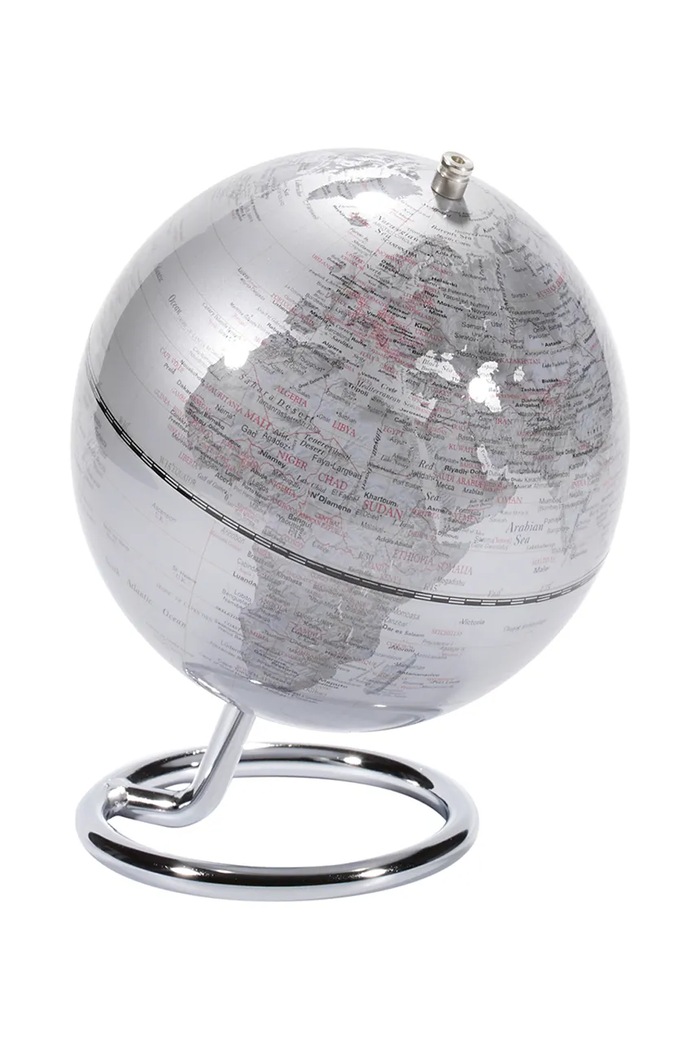 Troika globus dekoracyjny z metalu 13 x 17 cm szary TRG1304.SISI.CH