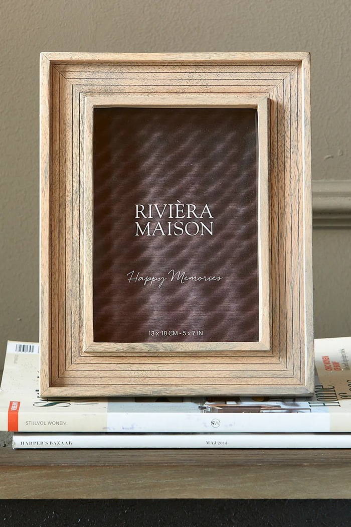 Riviera Maison ramka na zdjęcie dekoracyjna z drewna mango 24 x 19 x 2,5 cm 546560 beżowy AA00