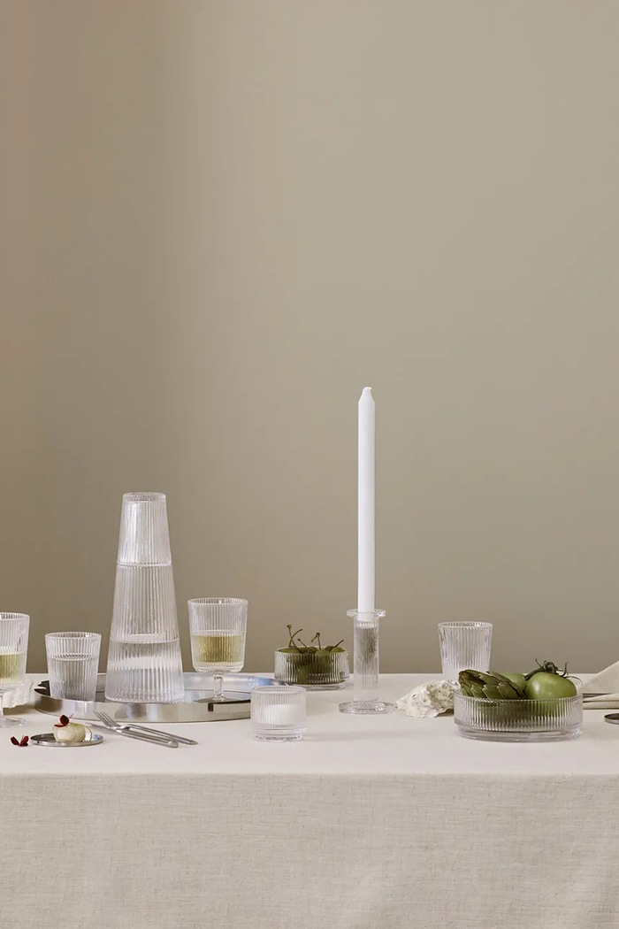 Stelton zestaw świeczników dekoracyjny ze szkła 13 cm X.523 transparentny AA00
