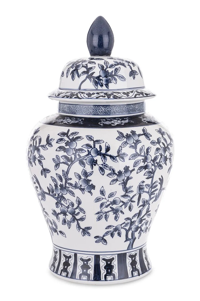 Inne váza dekor porcelán 44 x 22 x 22 cm sötétkék 170517