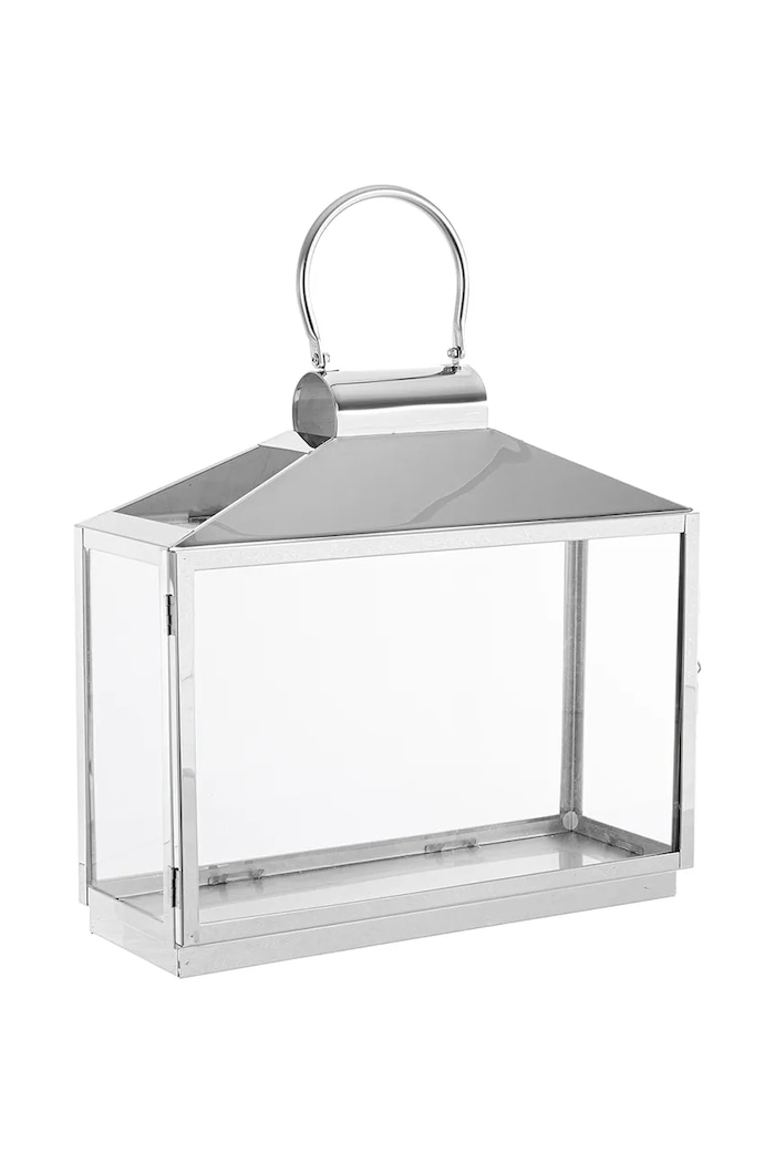Bizzotto latarenka ze stali nierdzewnej 40.5 x 14.5 x 39 cm szary 141572