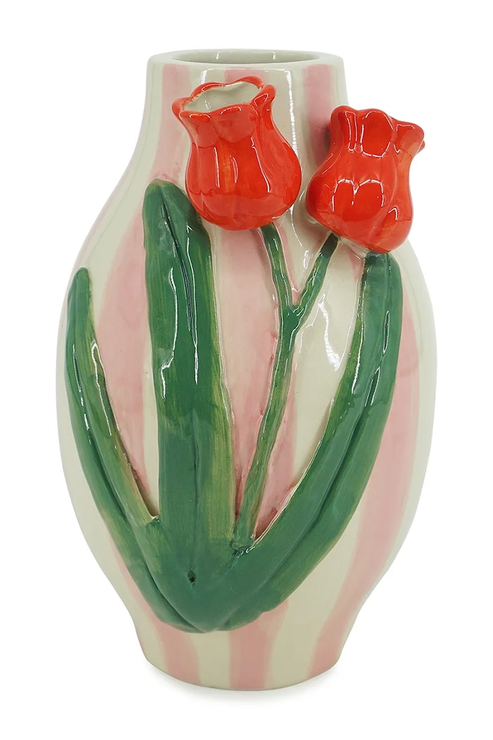 Bizzotto wazon dekoracyjny z ceramiki 16,5 x 15,5 x 24,5 cm multicolor 503592.