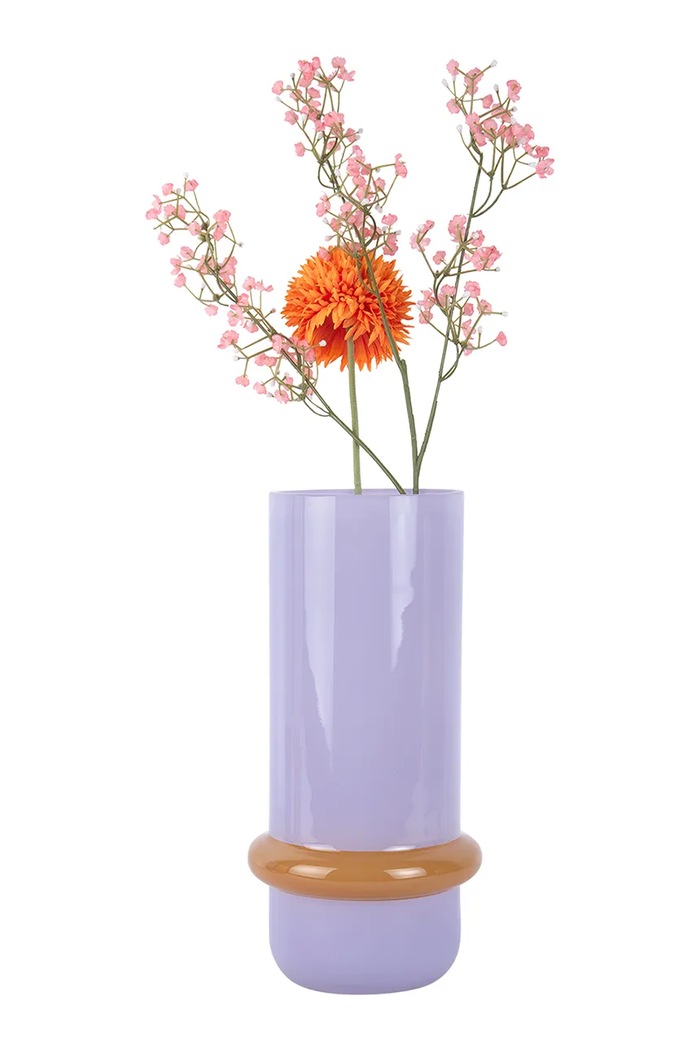 Present Time vază decorativă din sticlă colorată 28 x 13,5 cm PT4419PU violet AA00