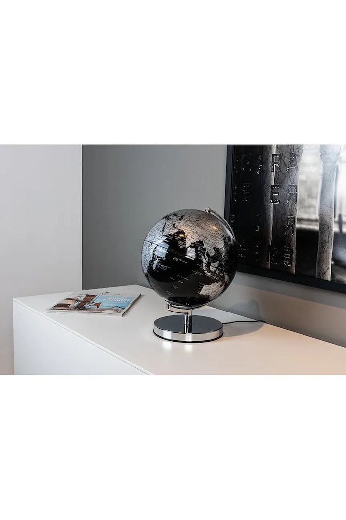 Salon i sypialnia Troika globus dekoracyjny LED z tworzywa sztucznego 25 x 25 x 32 cm TRG2511C.BKSI.CH czarny