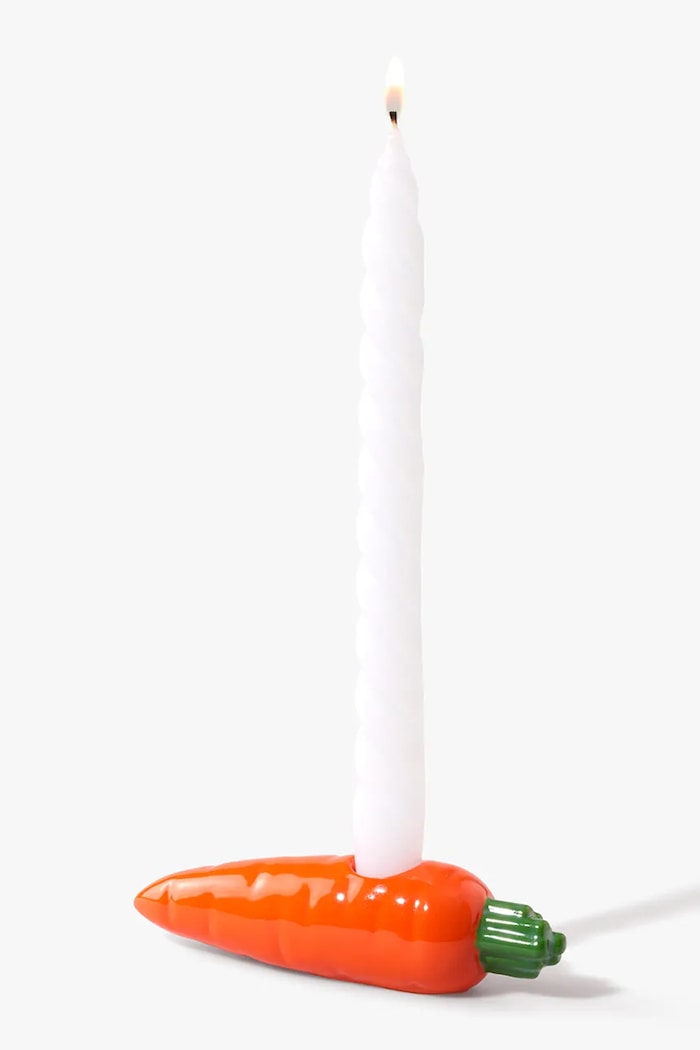 Fluid Market świecznik dekoracyjny z ceramiki 4 x 15 cm AACHCARROT pomarańczowy AA00