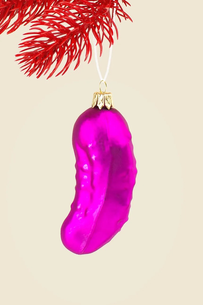 Decor Vianočná dekorácia Donkey Christmas Pickle 300989 ružová