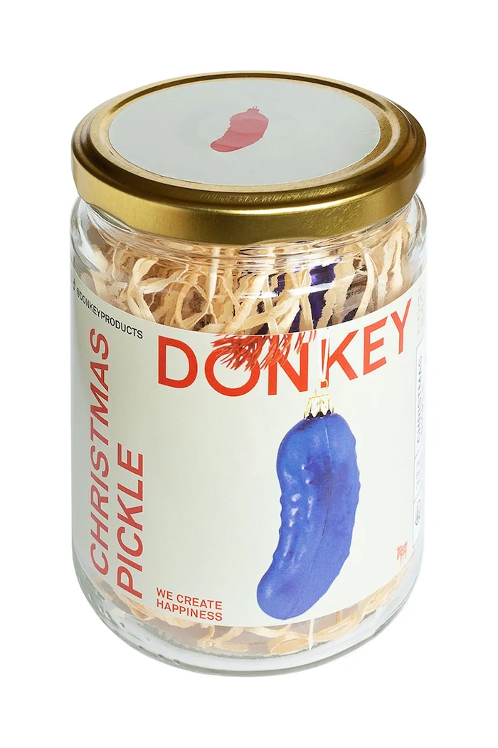 Vianočná dekorácia Donkey Christmas Pickle modrá 300987