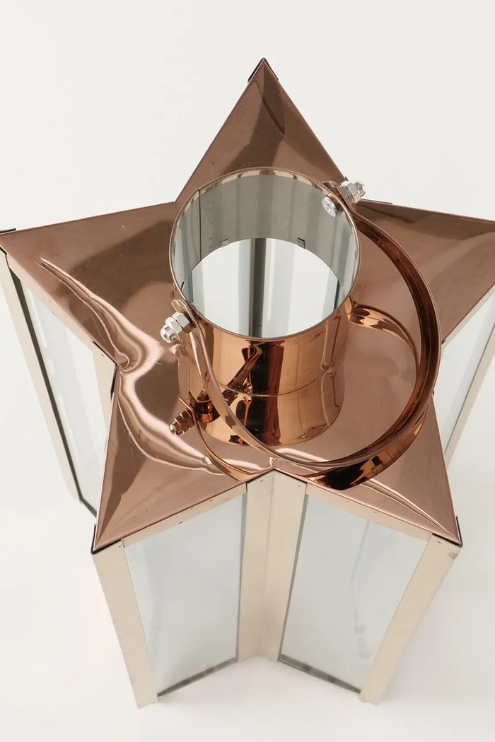 Decor Vianočný lampión Boltze Estrella 41,5 x 22 cm 2052793 oranžová