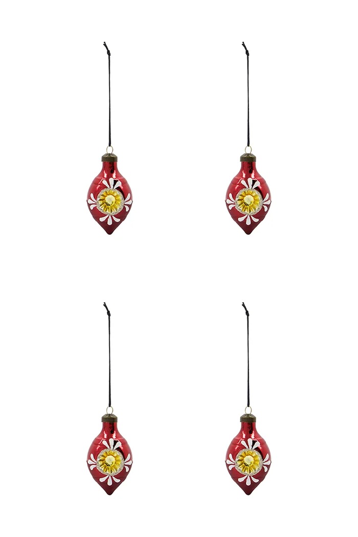 House Doctor set de globuri de crăciun HDNostal 9,3 x 4,9 cm 4-pack multicolor 206862196