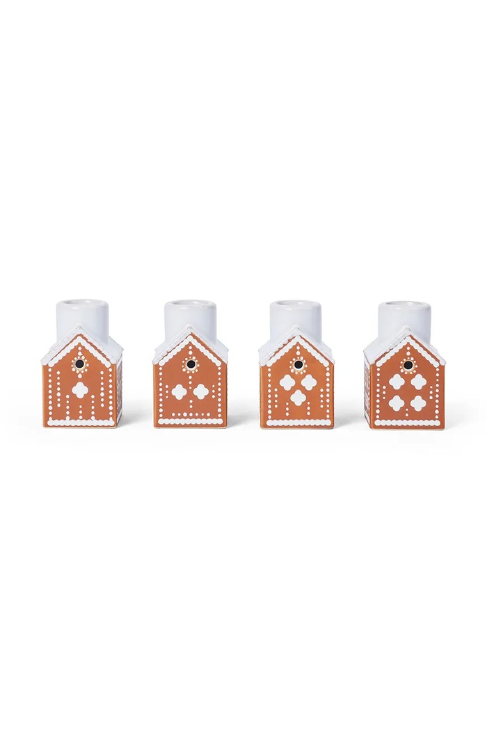 Dekorativen svečnik Kähler Gingerbread Advent 7,5 x 5 cm 4-pack 693538 pisana AA00
