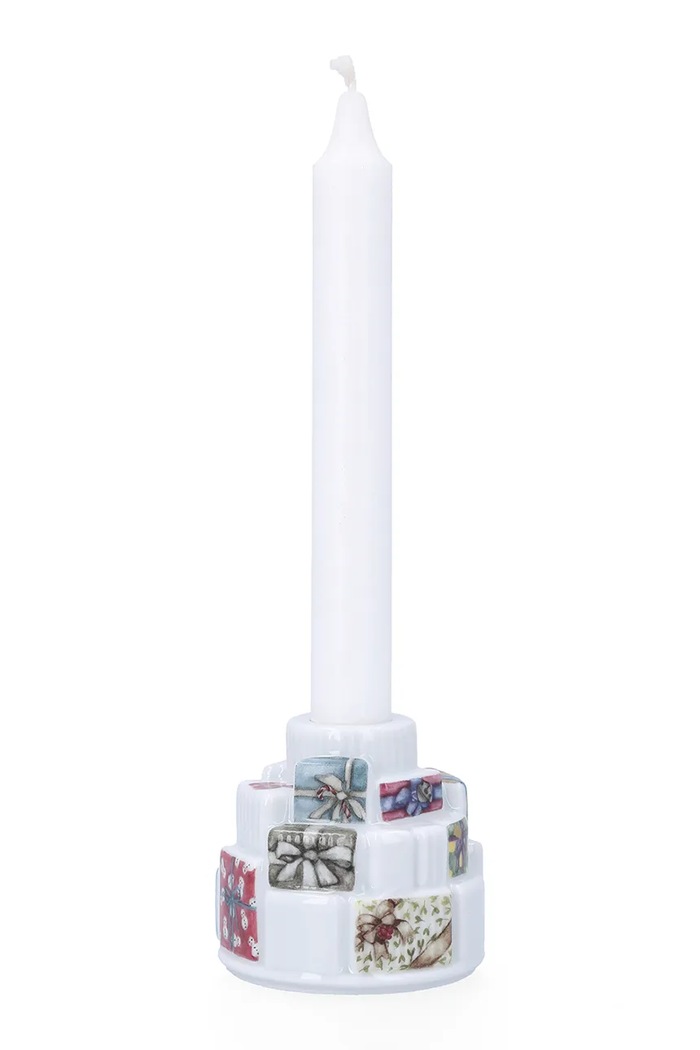Dekorativen svečnik Kähler Hammershoi Christmas Gifts 20 x 9,5 x 9,5 cm 693158 bela AA00