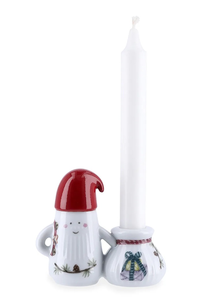 Kähler Świecznik dekoracyjny Hammershoi Christmas 8,5 x 11,5 x 6 cm 693159 biały AA00