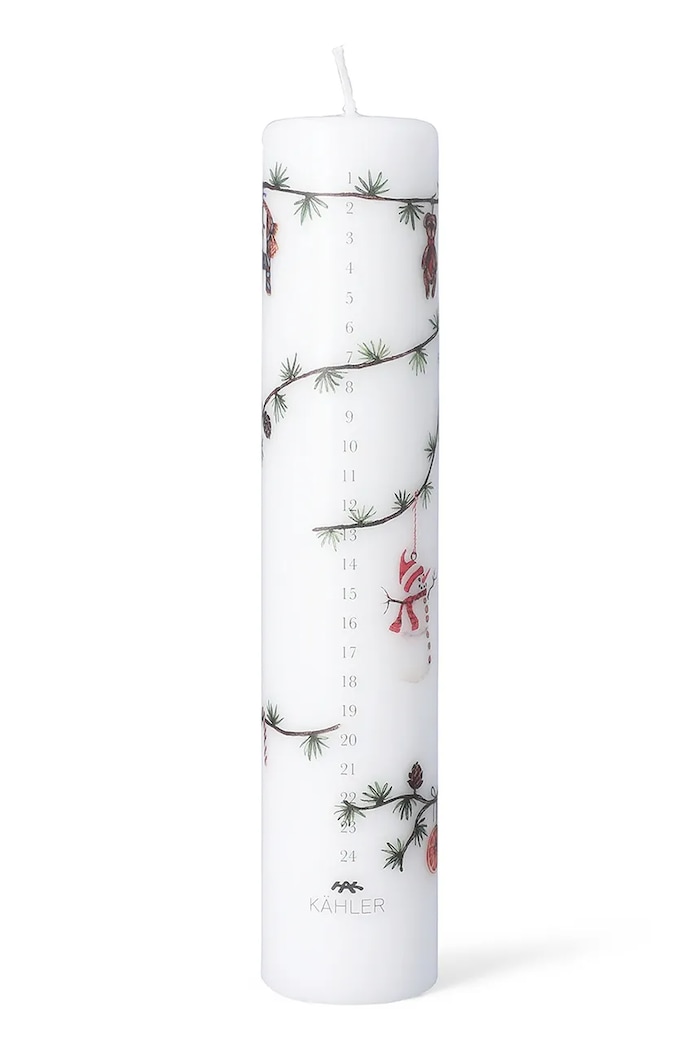 Kähler Świeca adwentowa Hammershoi Christmas 5 cm biały 693172
