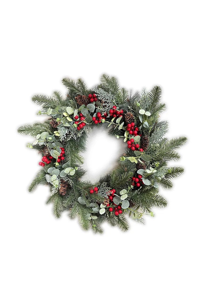 Affek Design wieniec świąteczny Viridis 50 x 50 x 7 cm multicolor HTQB1220.SW