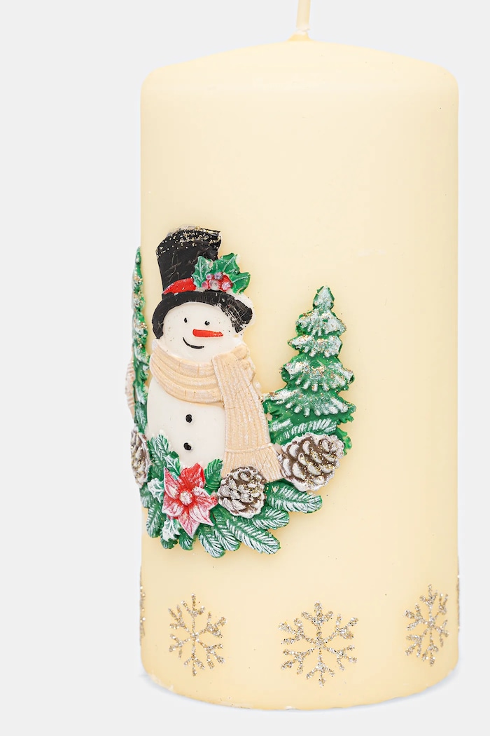 Affek Design lumânare decorativă 7 x 7 x 14 cm BC9392.SW bej AA00