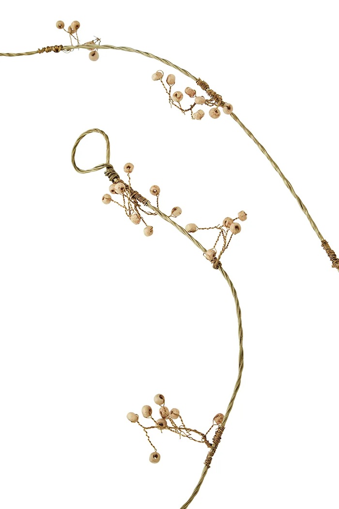 Madam Stoltz Χριστουγεννιάτικη γιρλάντα Madam Stoltz 150 cm 33312.N κίτρινο AA00