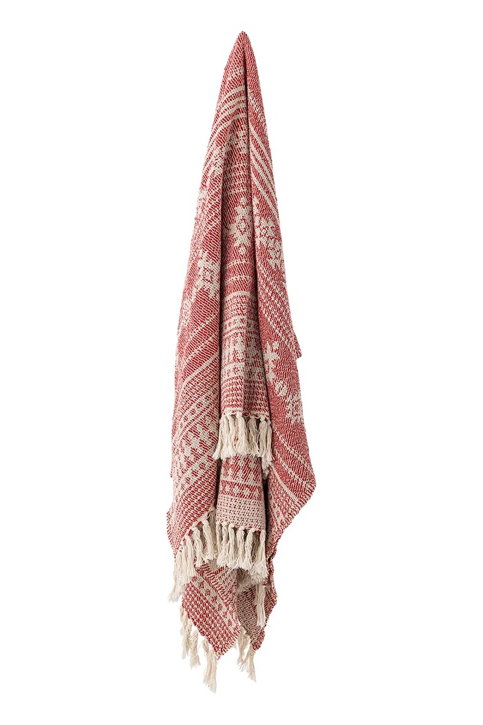 Bloomingville Narzuta bawełniana 160 x 130 cm 82066518 czerwony AA00