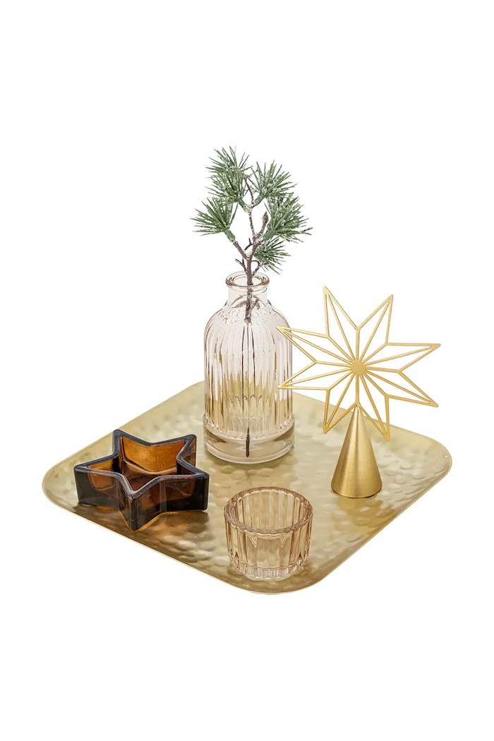 Διακοσμητικός δίσκος Bloomingville 22 x 21 x 22 cm 82061762 κίτρινο AA00