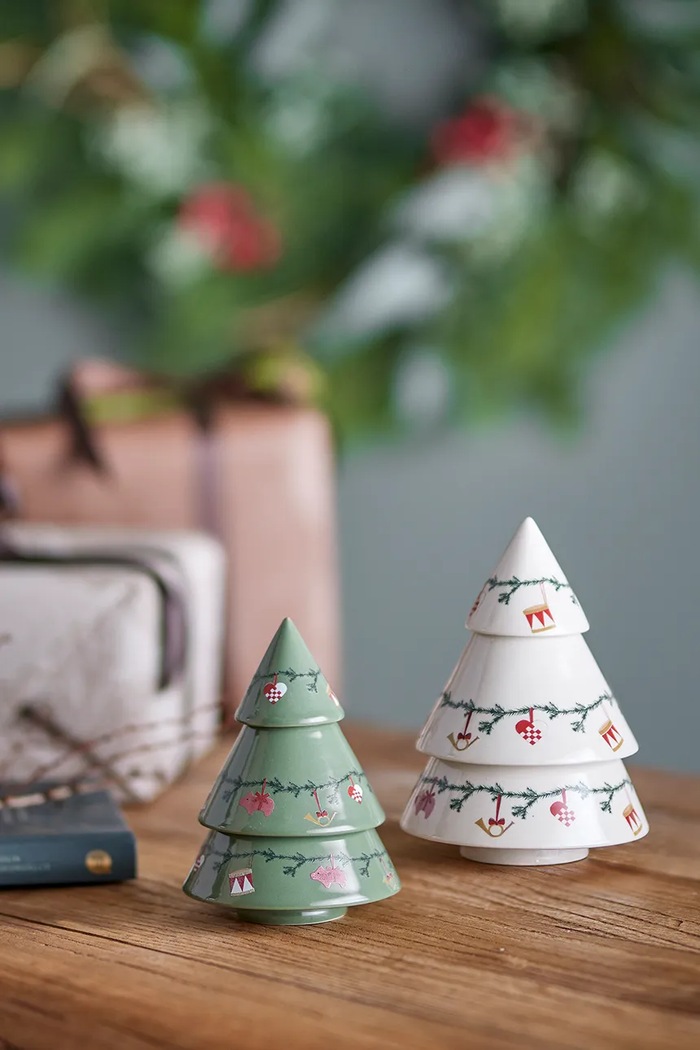 Bloomingville Choinka dekoracyjna Yule Deco 12 / 14,5 cm 2-pack 82062871 multicolor AA00