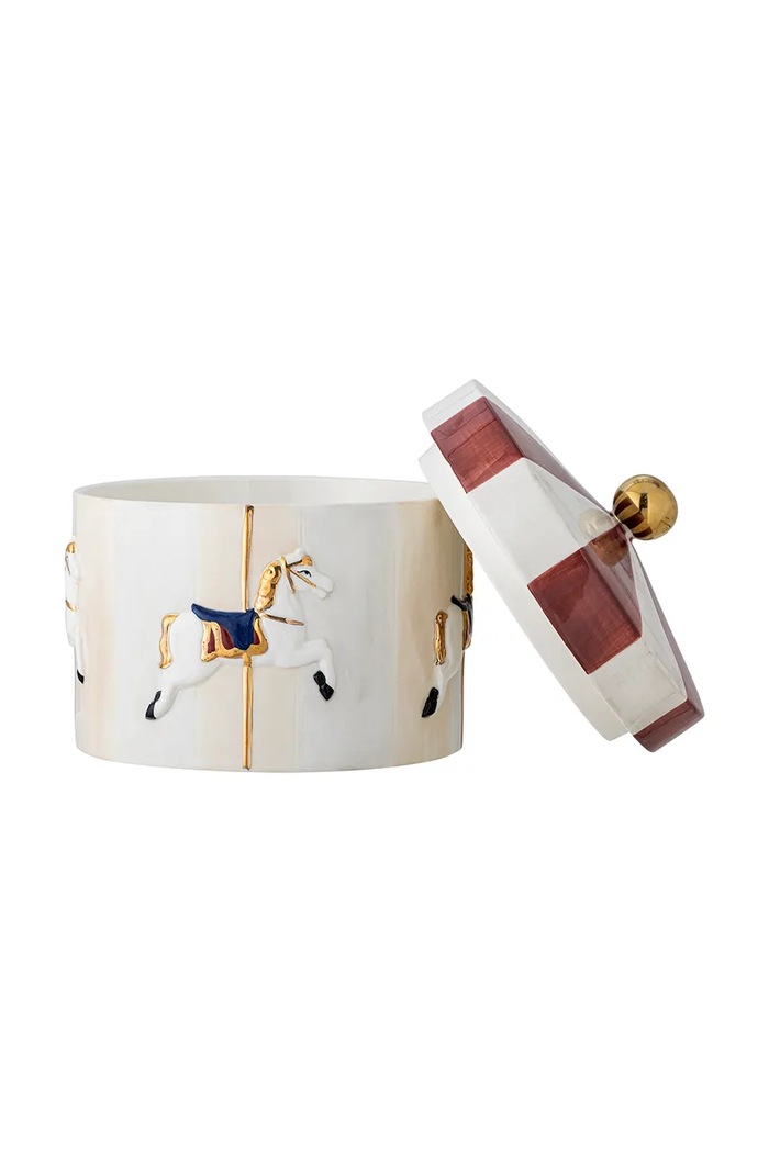 Lifestyle Bloomingville Pojemnik z pokrywką Merry-go-round 1880 ml 82062829 multicolor