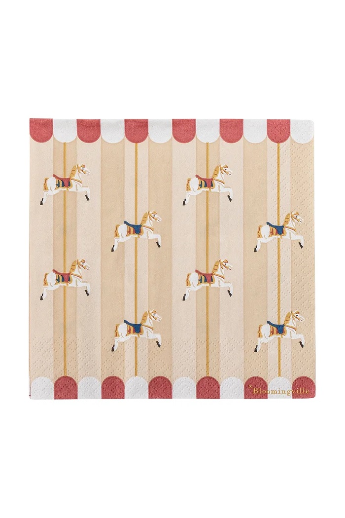 Sada papírových ubrousků Bloomingville Merry-go-round 33 x 33 cm 20-pack vícebarevná 82062899