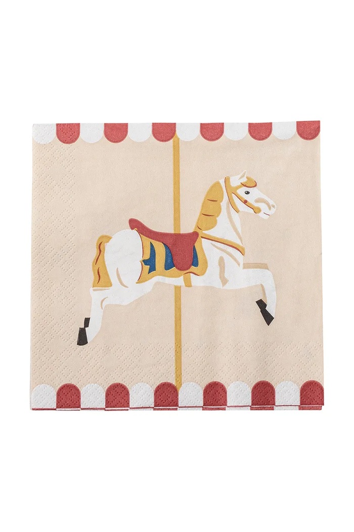 Sada papírových ubrousků Bloomingville Merry-go-round 33 x 33 cm 20-pack 82062899 vícebarevná AA00