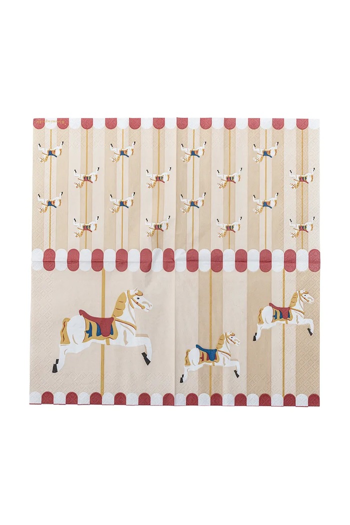 Lifestyle Sada papírových ubrousků Bloomingville Merry-go-round 33 x 33 cm 20-pack 82062899 vícebarevná