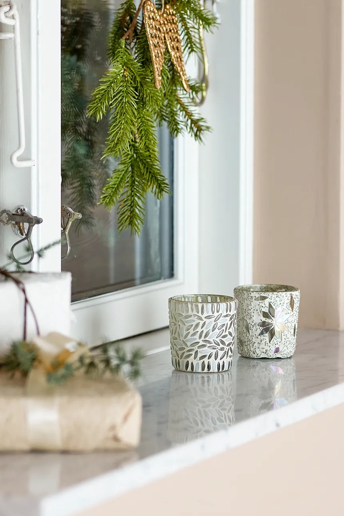 Διακοσμητικό κηροπήγιο Bloomingville 6,5 x 7,5 cm 2-pack 82068428 πράσινο AA00