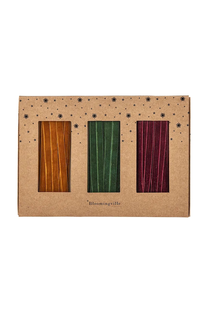 Bloomingville Panglică decorativă Puglia 5 m 3-pack multicolor 82066523