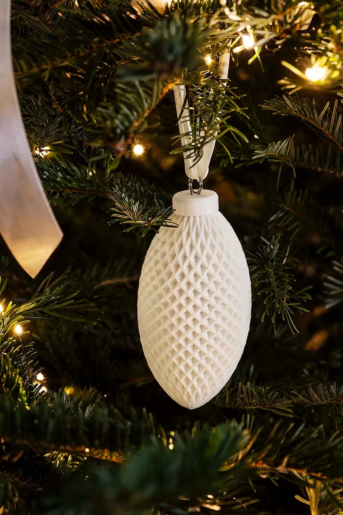 Декоративна висулка vtwonen Christmas Ornament 6,5 x 14 cm 52099259 бял AA00