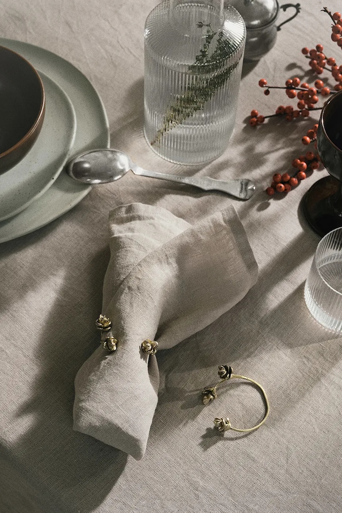 Decor Ferm Living Krúžky na obrúsky ferm LIVING 4-pak 1104267401 žltá