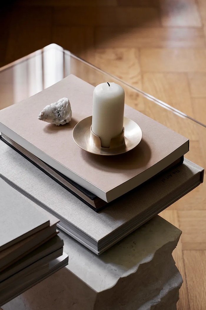 Декоративен свещник ferm LIVING бежов 1104266219