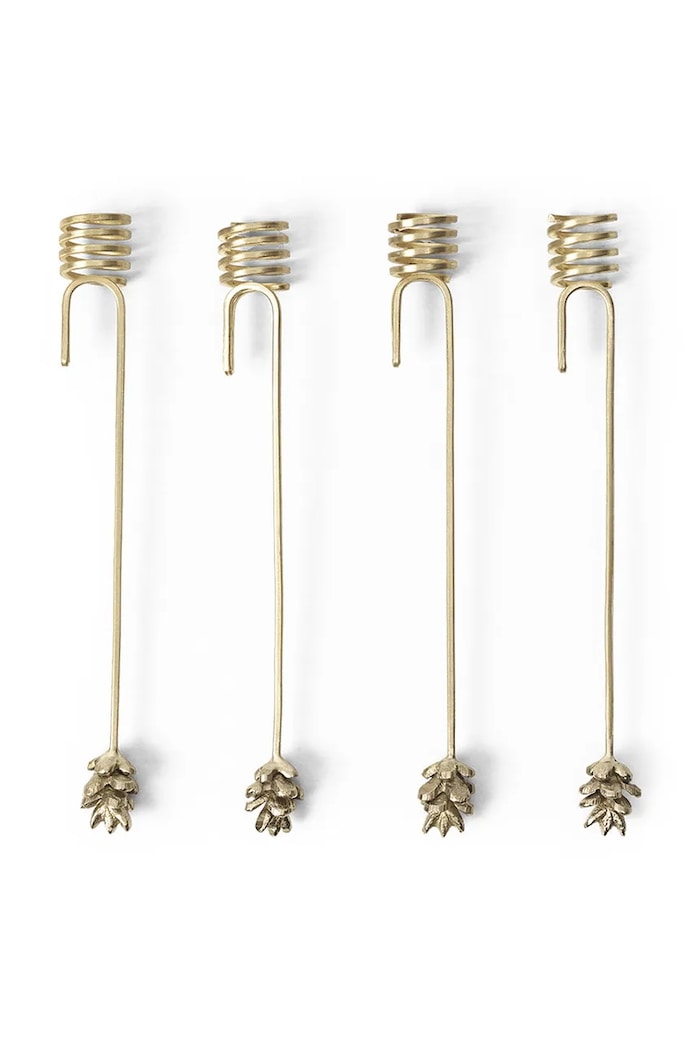 Ferm Living Декоративен свещник ferm LIVING (4 броя) жълт 1104267403