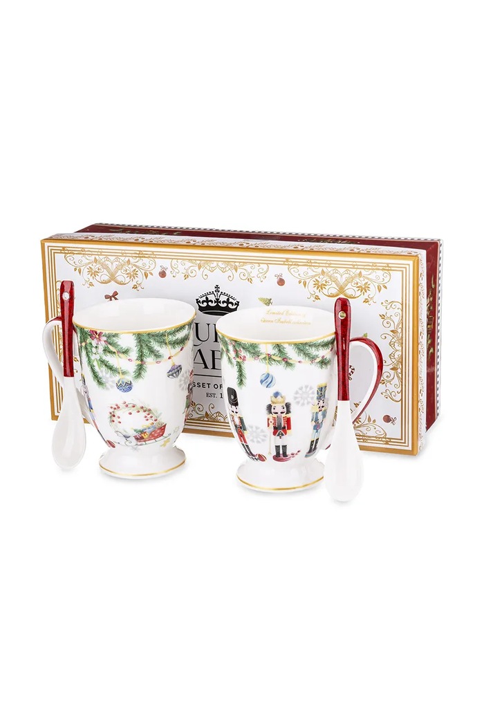 set de cești cu lingurițe pentru 2 persoane 4-pack multicolor 162685