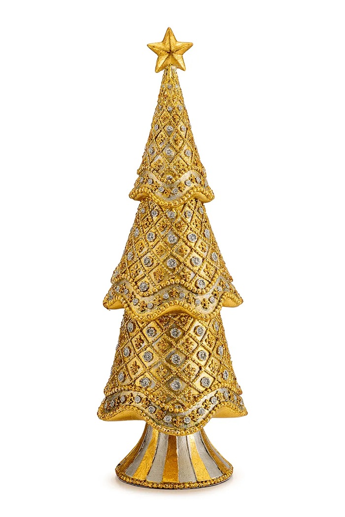 Ozdobný vianočný stromček Palais Royal 33 cm žltá 1025037
