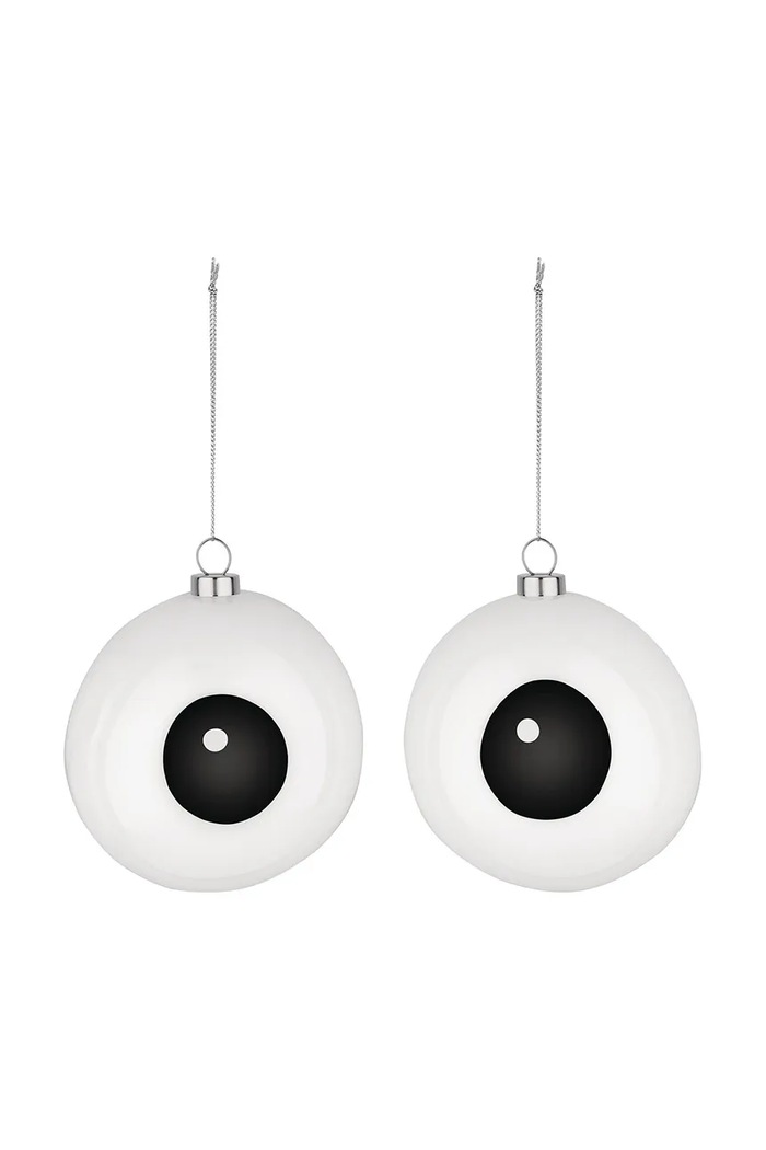 Alessi Zestaw bombek choinkowych Carol 10 x 10 cm 2-pack biały PLA01SET1