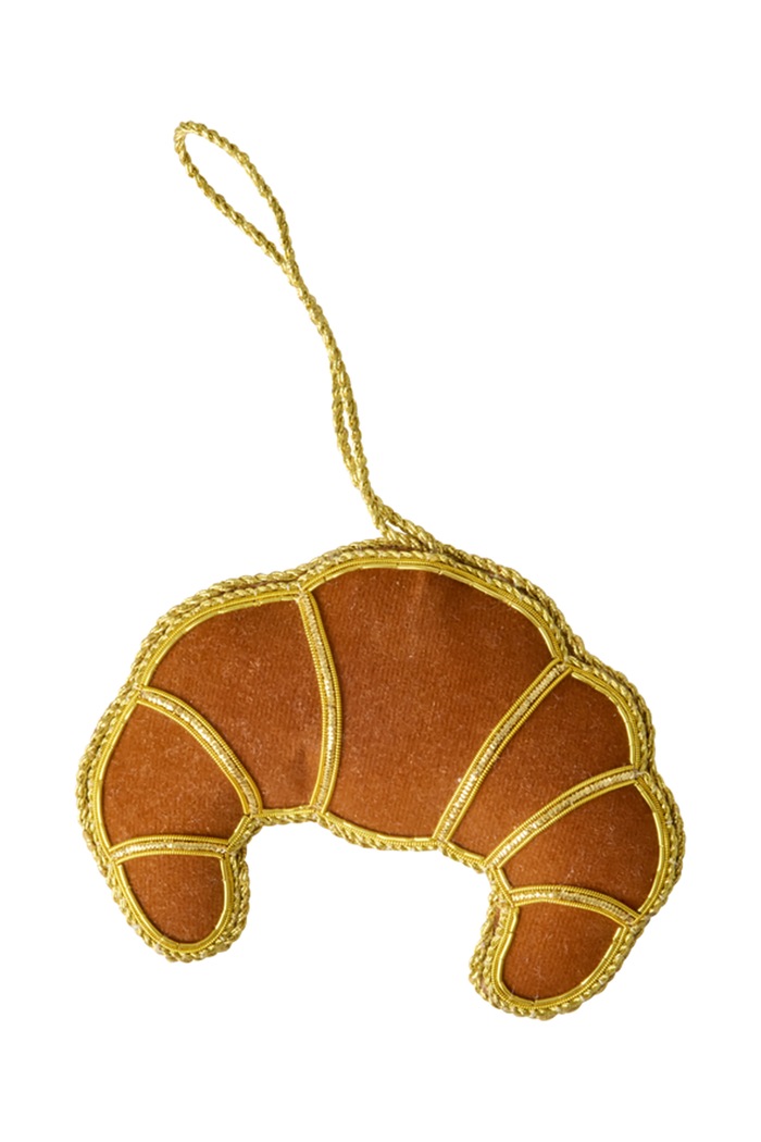Rice Zawieszka choinkowa z materiału tekstylnego 9 x 6 cm brązowy XHAN.CRO