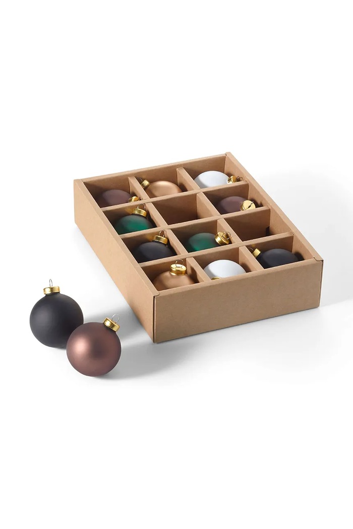 Philippi Zestaw bombek choinkowych ze szkła 12-pack Nordkap multicolor P370001