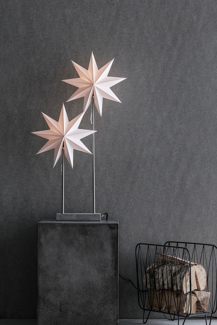 Markslöjd Dekoracja LED świąteczna z żelaza 80 x 14 x 46 cm 703867 biały AA00
