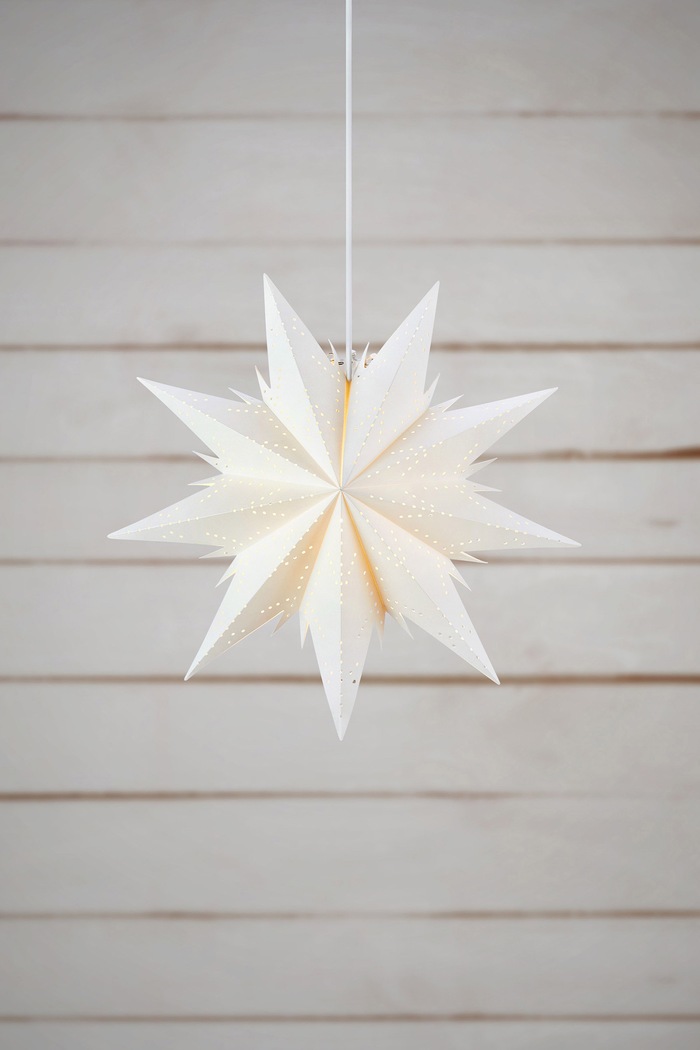 Markslöjd Dekoracja świąteczna LED z papieru 45 x 14 x 45 cm 706047 biały AA00