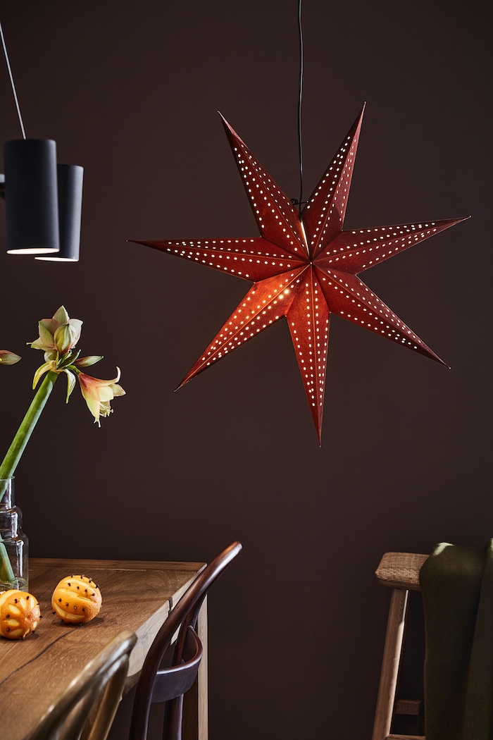 Markslöjd Dekoracja świąteczna LED z papieru 75 x 23 x 75 cm 705808 brązowy AA00
